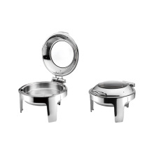 VOTOO沃途 商用玲珑T系列 圆形玻璃盖 全不锈钢自助餐炉 厂家直销