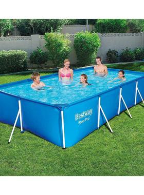 Bestway56405 矩形支架游泳池 户外成人儿童加厚大型戏水游泳池