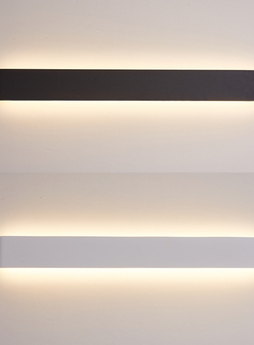 北欧LED壁灯卧室客厅镜前灯长条现代简约黑白色过道卫生间楼梯灯