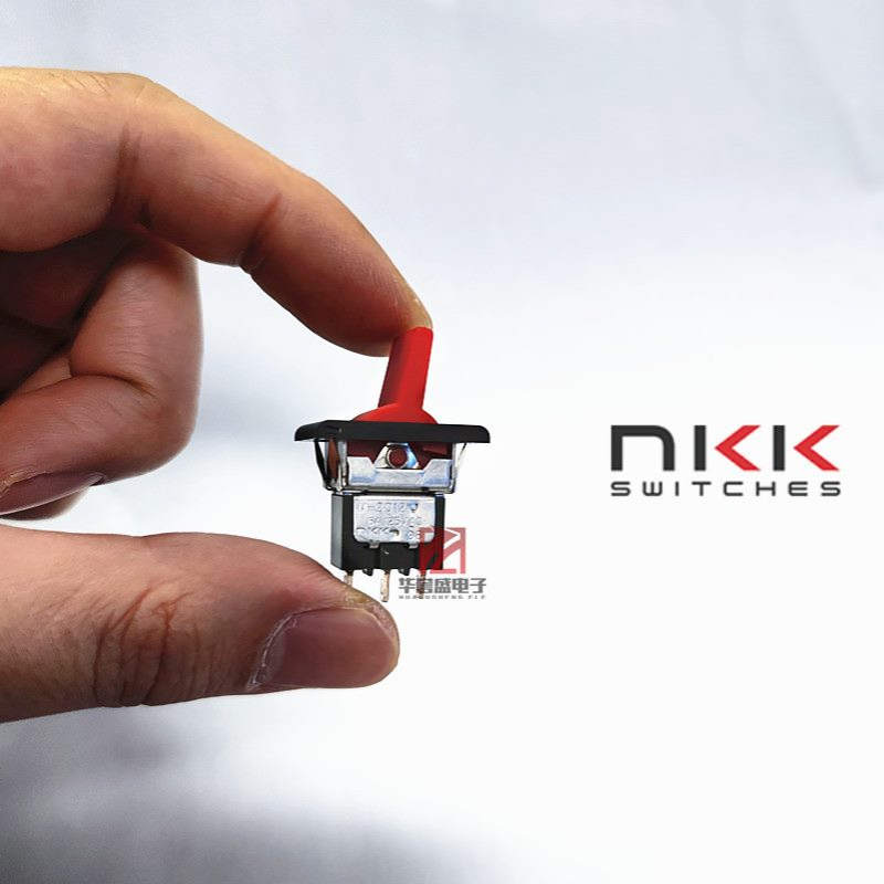 日本NKK 翘板开关 M-2012J+AT4151C+AT207A 3脚2档 红色柄