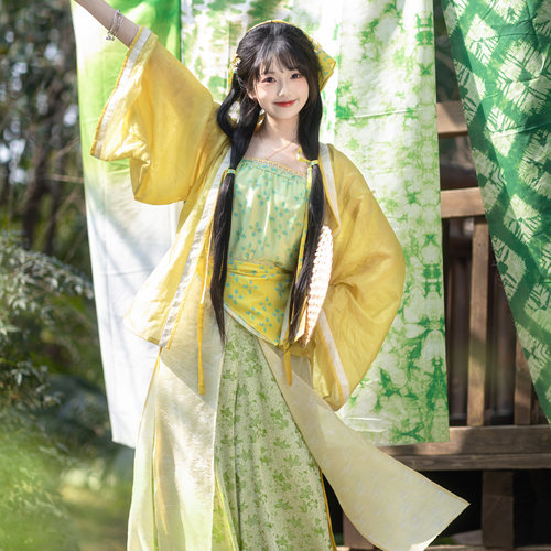 醒春集【采桑子】晋制宋制汉服元素褶衣宋裤吊带天丝国风森系少女