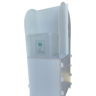 立式选举架投票箱 塑料中空板展示架建议箱 塑塑瓦楞板投票架