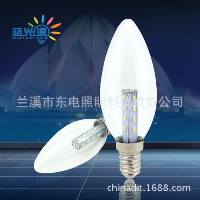 LED蜡烛灯泡e14小螺口超亮led灯泡5w7WE27尖泡蜡烛节能灯泡