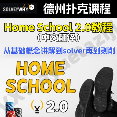 德州扑克课程Solve For Why：Home School2.0基础进阶GTO剥削课程