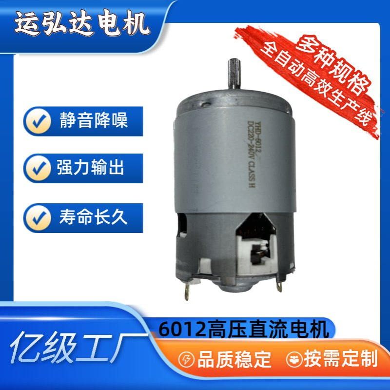 6012高压直流有刷微型电机手持搅拌棒切菜机减速箱小马达7系220V