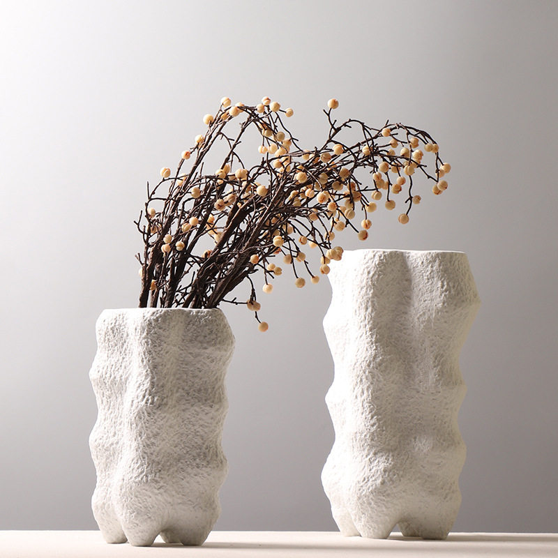 花瓶摆件创意客厅陶瓷插花干花花器样板房白色带足装饰品现代简约,标准件/零部件/工业耗材,其他管件,淘宝优惠券,粉丝福利购,淘宝优惠卷