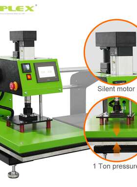 40x50cm 电动高压双工位自动服装烫画机 自动热转印设备T恤印花机