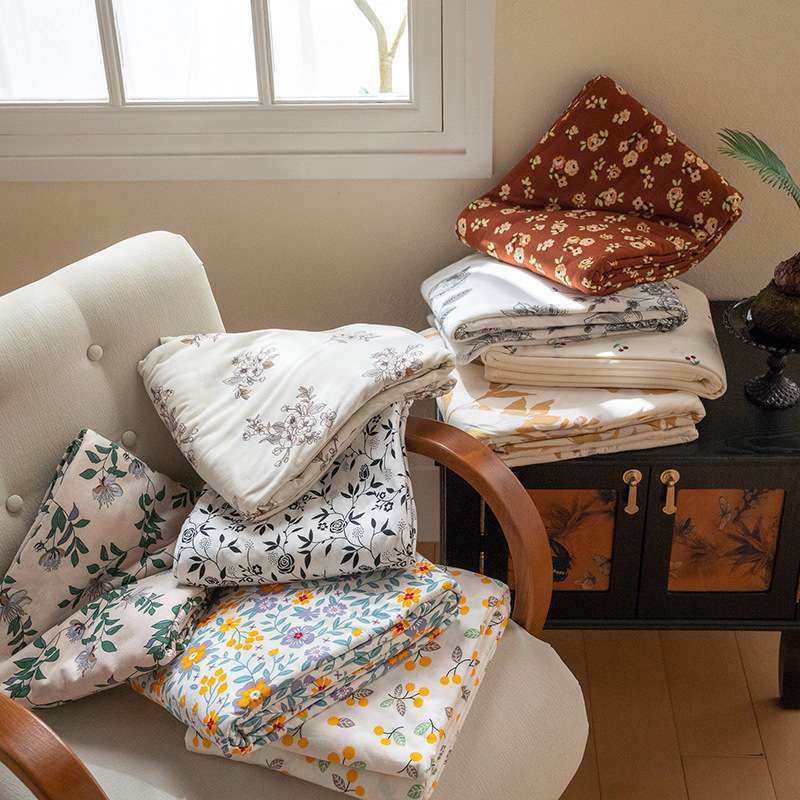 2025新款全棉天竺棉印花单品被套枕套床笠床单100纯棉针织棉床品