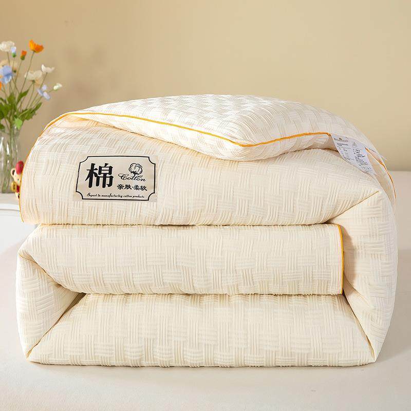 2025新款针织棉提花大豆被加厚子母冬被保暖棉被加厚学生宿舍被