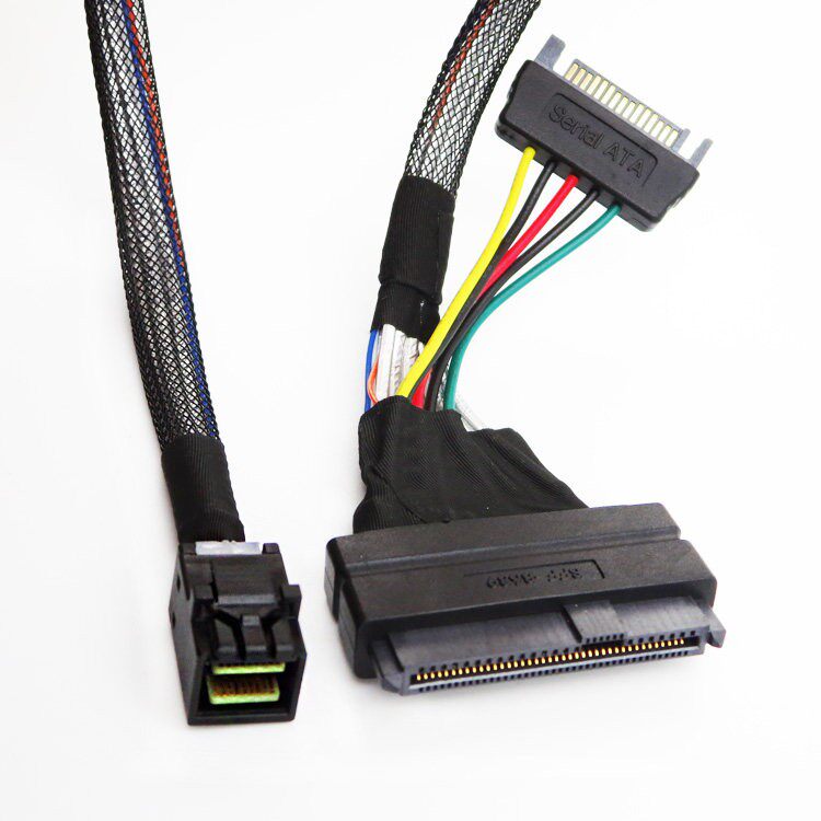主板高速U.2接口卡8643转SFF8639 NVMe接口SSD固态硬碟数据线50CM