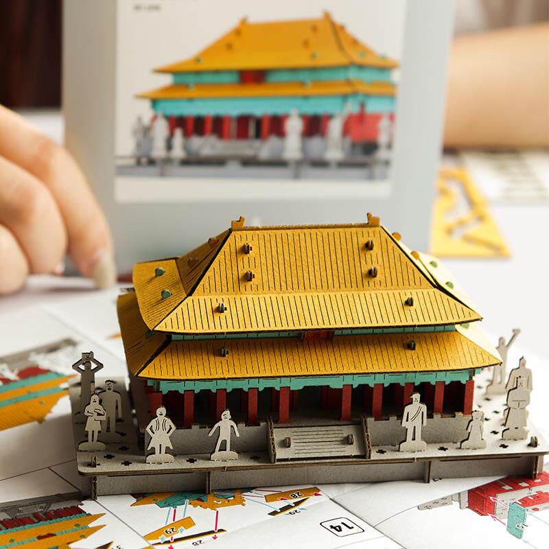 藤原家 日本进口HACOMO纸质手工拼装立体建筑模型创意摆件
