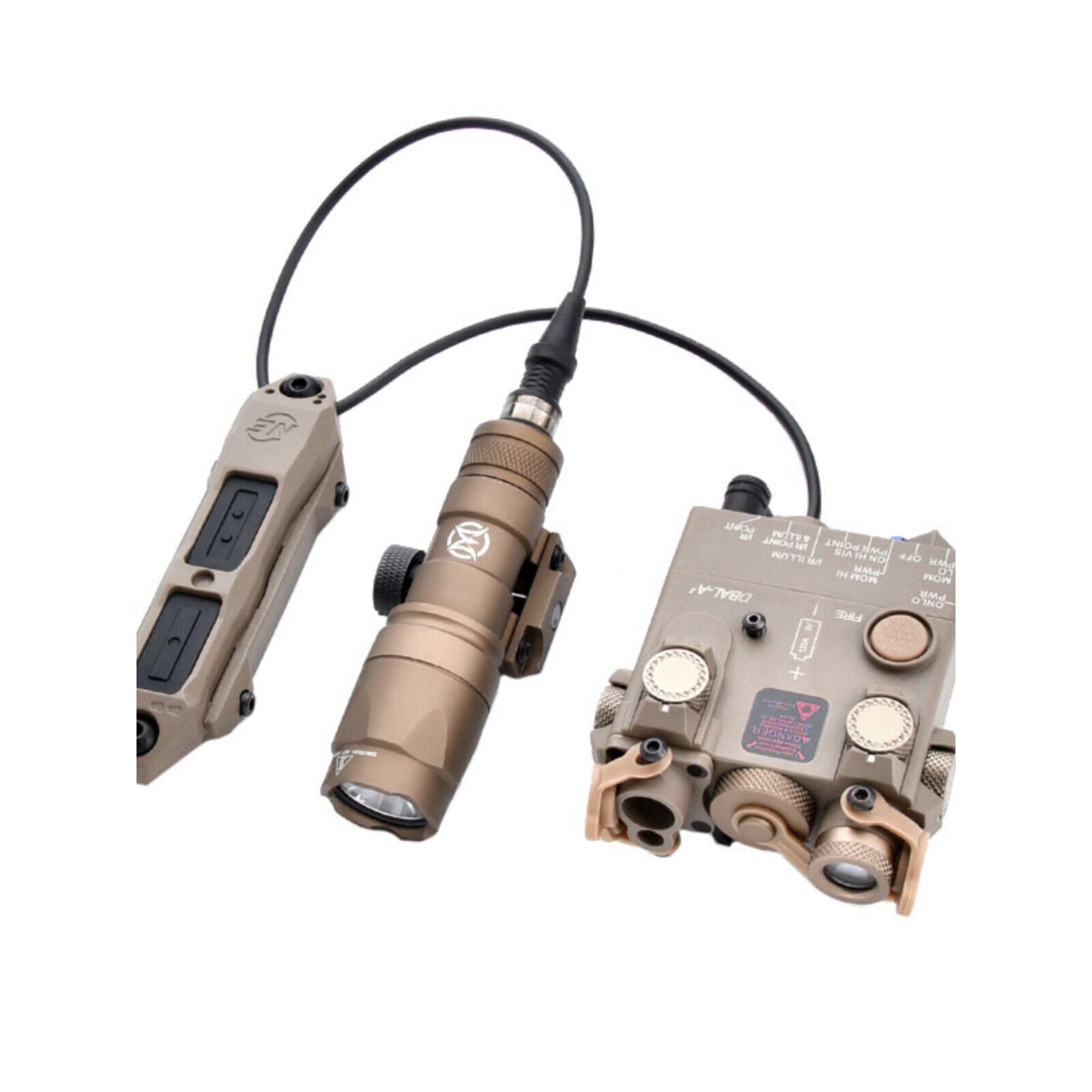 战术DBAL-A2镭射指示器M300/M600C手电筒红绿激光可归零双切套装