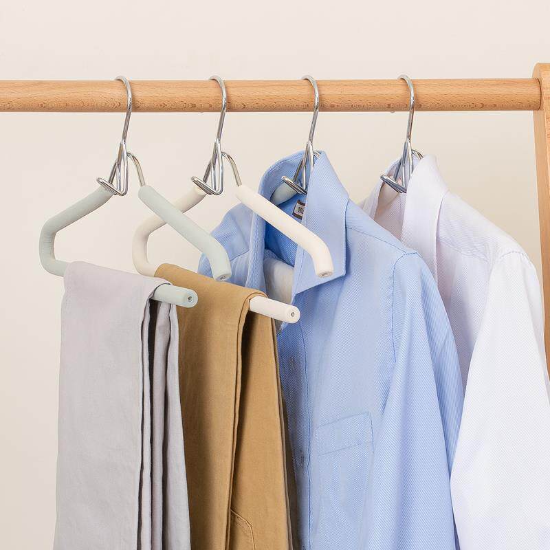 桢美男士衣架无痕大号家用宽肩防滑套装衣服挂连体搭配衣挂裤架子