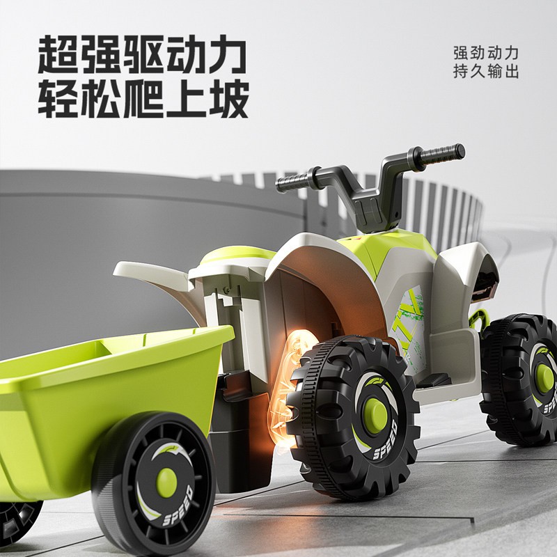儿童电动电动车摩托沙滩车越野遥控宝宝四轮越野车充电小孩玩具车