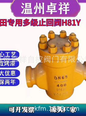 油田专用阀  多级止回阀   H81H  微阻多级止回阀 H81Y