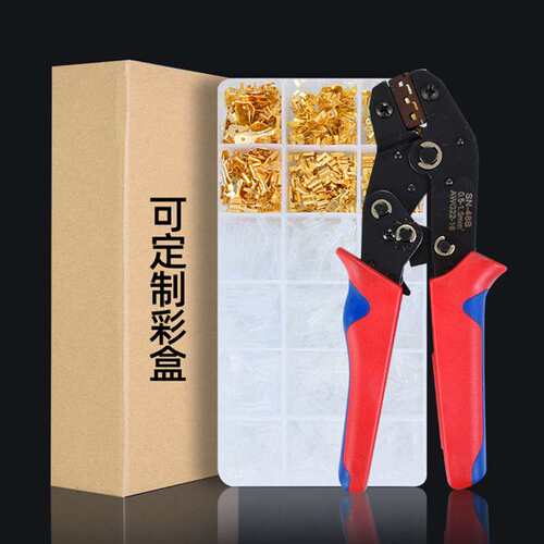端子压线钳插簧压线钳棘轮式绝缘端子压线钳夹线钳SN-48B套装