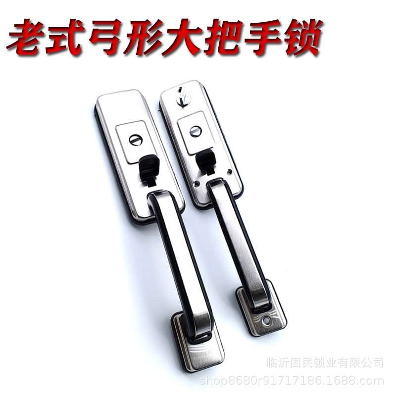 罗普斯金大门对开门锁防盗门青古铜大拇指按压式锁老式锁