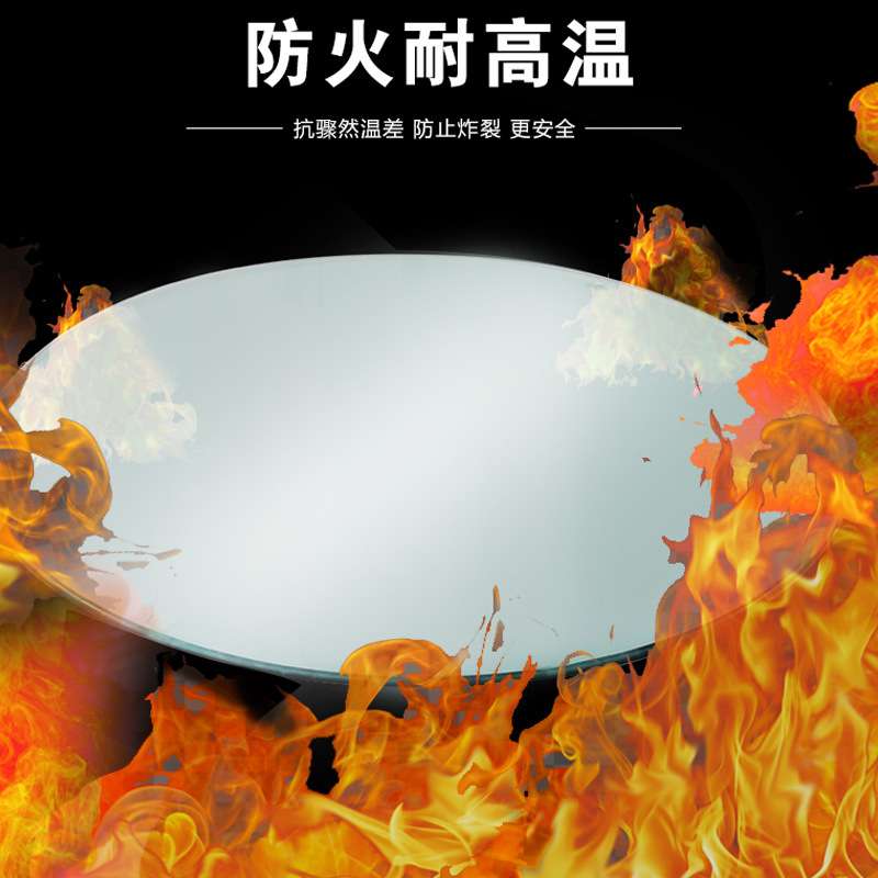 圆桌玻璃面钢化家用可订圆形旋转大酒店透明茶几台面餐桌转盘新品