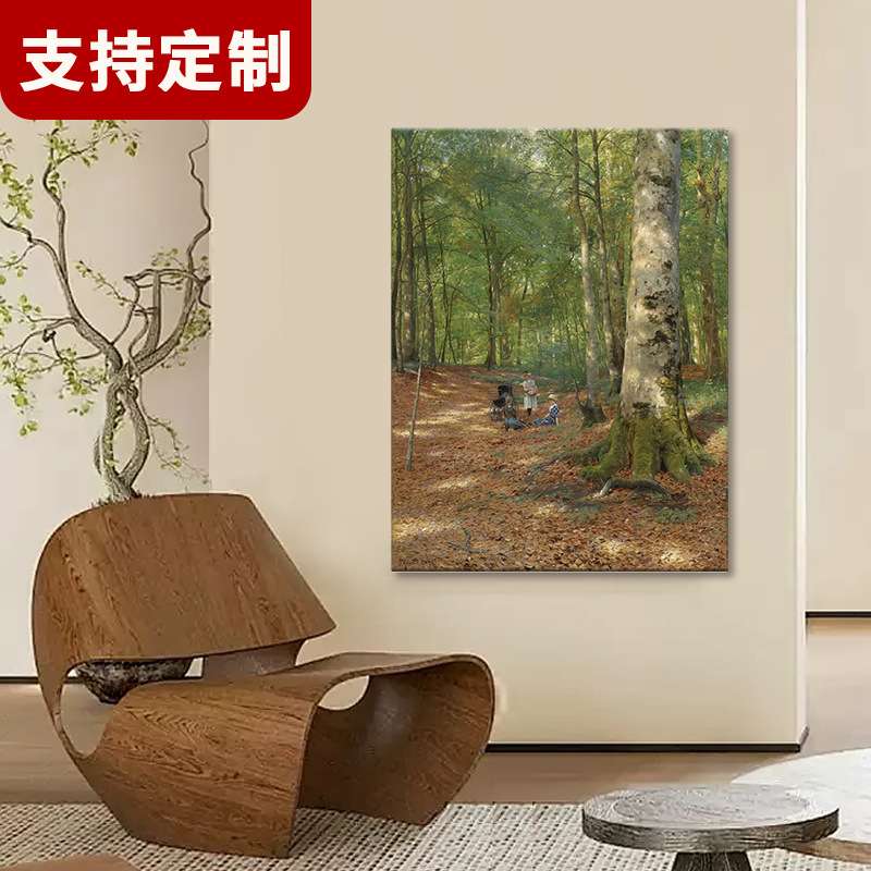 装饰画个性化油画客厅玄关挂画喷绘内框油画布现代简约无框油画布