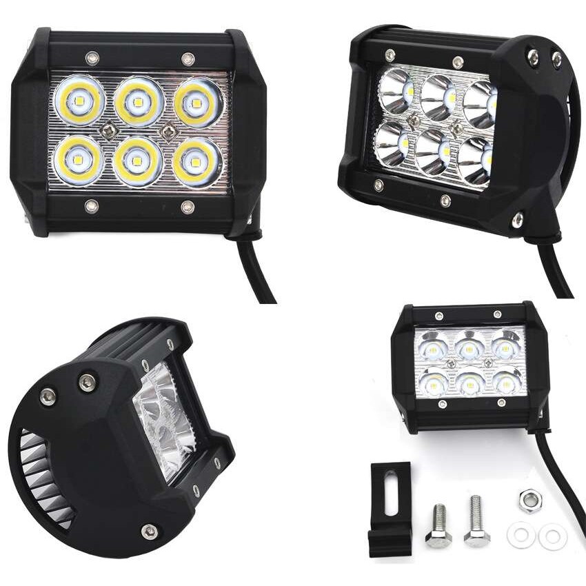 4英寸18W 汽车LED工作灯 LED长条灯车顶灯越野灯叉车检修灯倒车灯