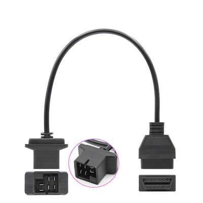 小车 6 to 16p OBD转换线 6pin for Chrysler 克莱斯勒 car cable