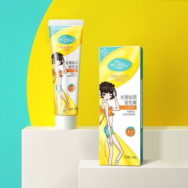 玛贝拉丝滑沁润脱毛膏100g 女腋下腋毛腿毛全身男女士神器不永久