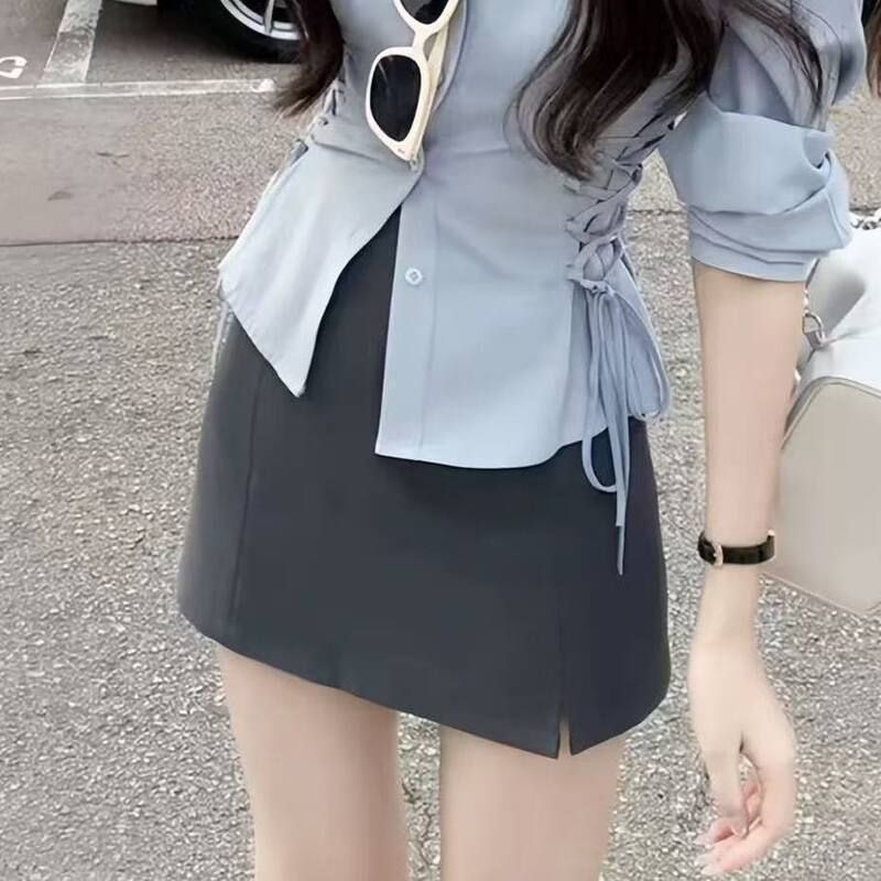 新款半身a裤裙裙裤春夏时尚灰色百搭百搭裙短裙伞字女2026辣妹