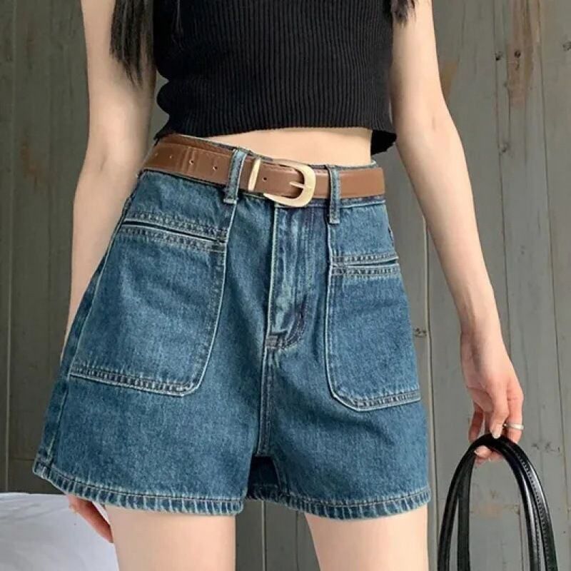 牛仔短裤新款宽松欧美高腰夏季女百搭热裤直筒个性街头式复古显瘦