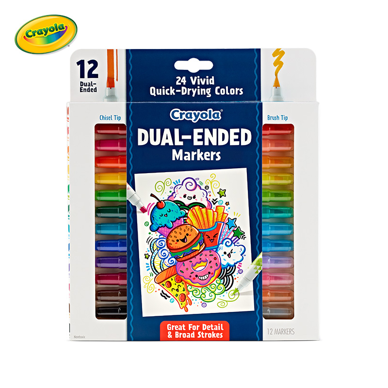 繪兒樂手繪大神系列12色雙頭筆