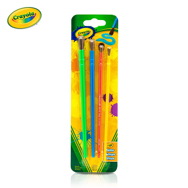 绘儿乐Crayola圆头画刷4支装