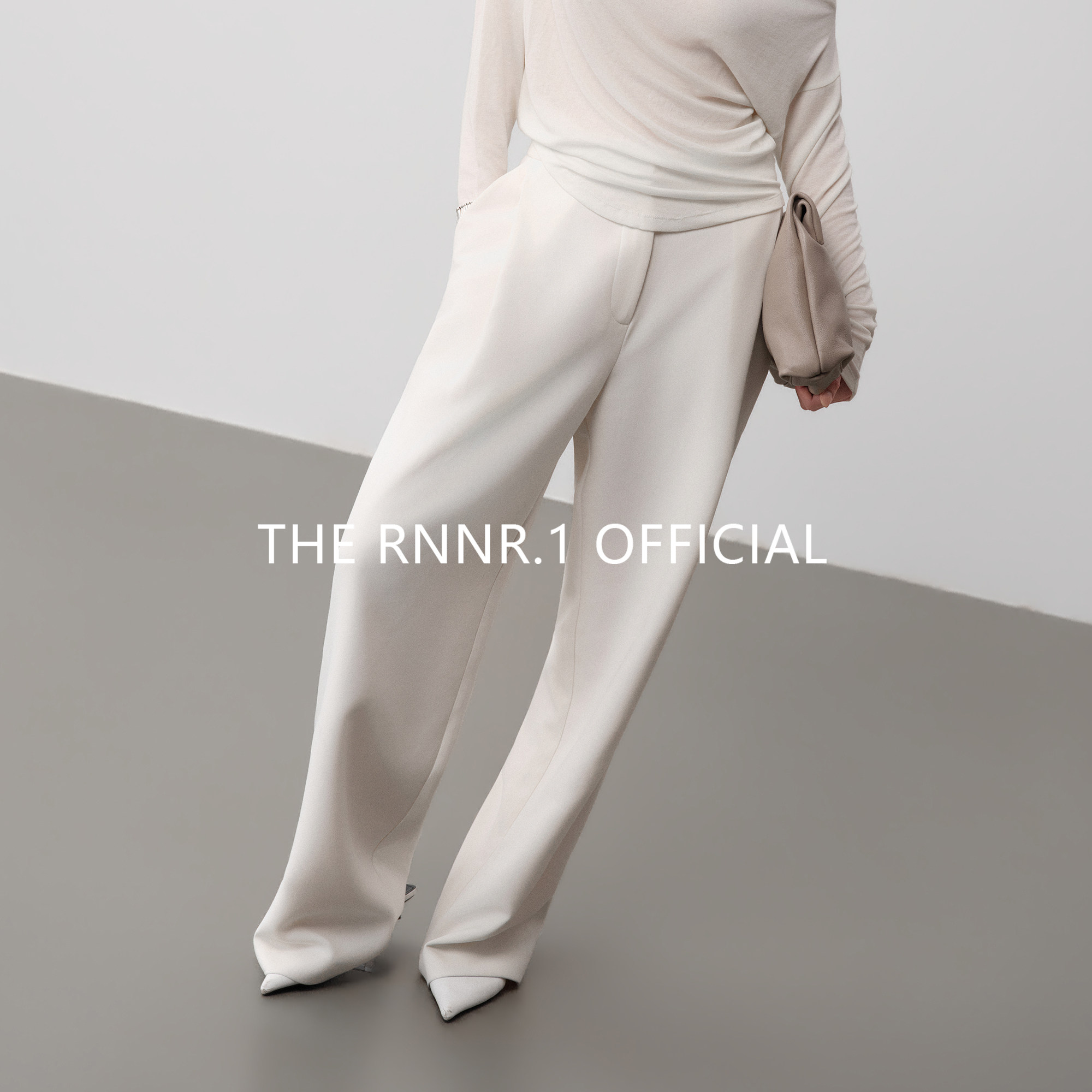 THE RNNR.1CHIC！欧美 高级 时装 白色 挺阔西裤