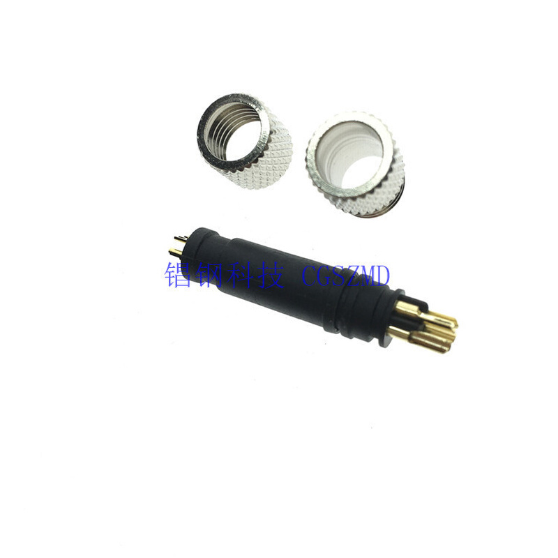 M8-4P公母对接IP67裸头连接器 M8带线注塑航空插头