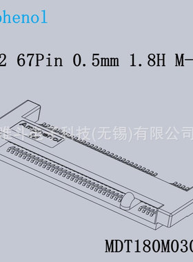 安费诺Amphenol MDT180M03001 M.2 67Pin 0.5mm 1.8H M-KEY