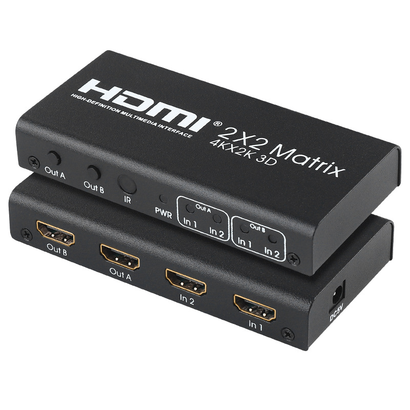 HDMI2X2矩阵切换器HDMI2进2出HDMI MATRIX高清切换器分配器4K2K3D