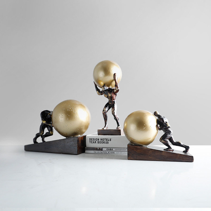 现代简约创意体操推球举球人物摆件客厅书房电视柜样板房软装饰品,模玩/动漫/周边/娃圈三坑/桌游,文化/体育周边,淘宝优惠券,粉丝福利购,淘宝优惠卷