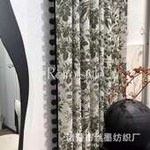 中古法式 蔓枝系列 2025新款 风 超柔棉麻提花窗帘卧室客厅