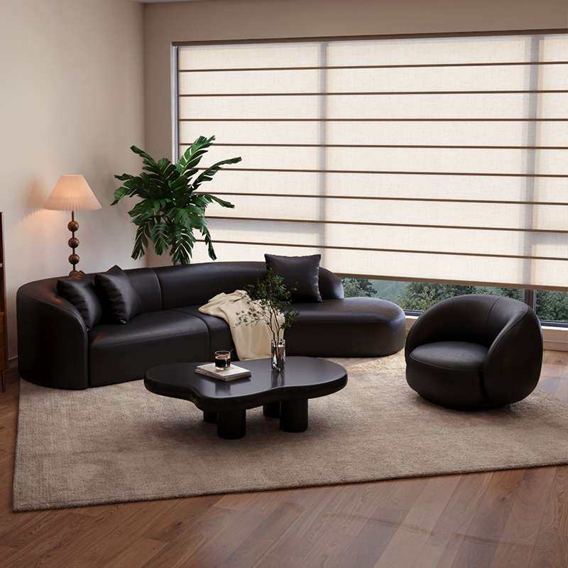 黑色复古沙发小户型网红弧形服装店休息区接待轻奢办公室会客洽谈,3C数码配件,其它配件,淘宝优惠券,粉丝福利购,淘宝优惠卷