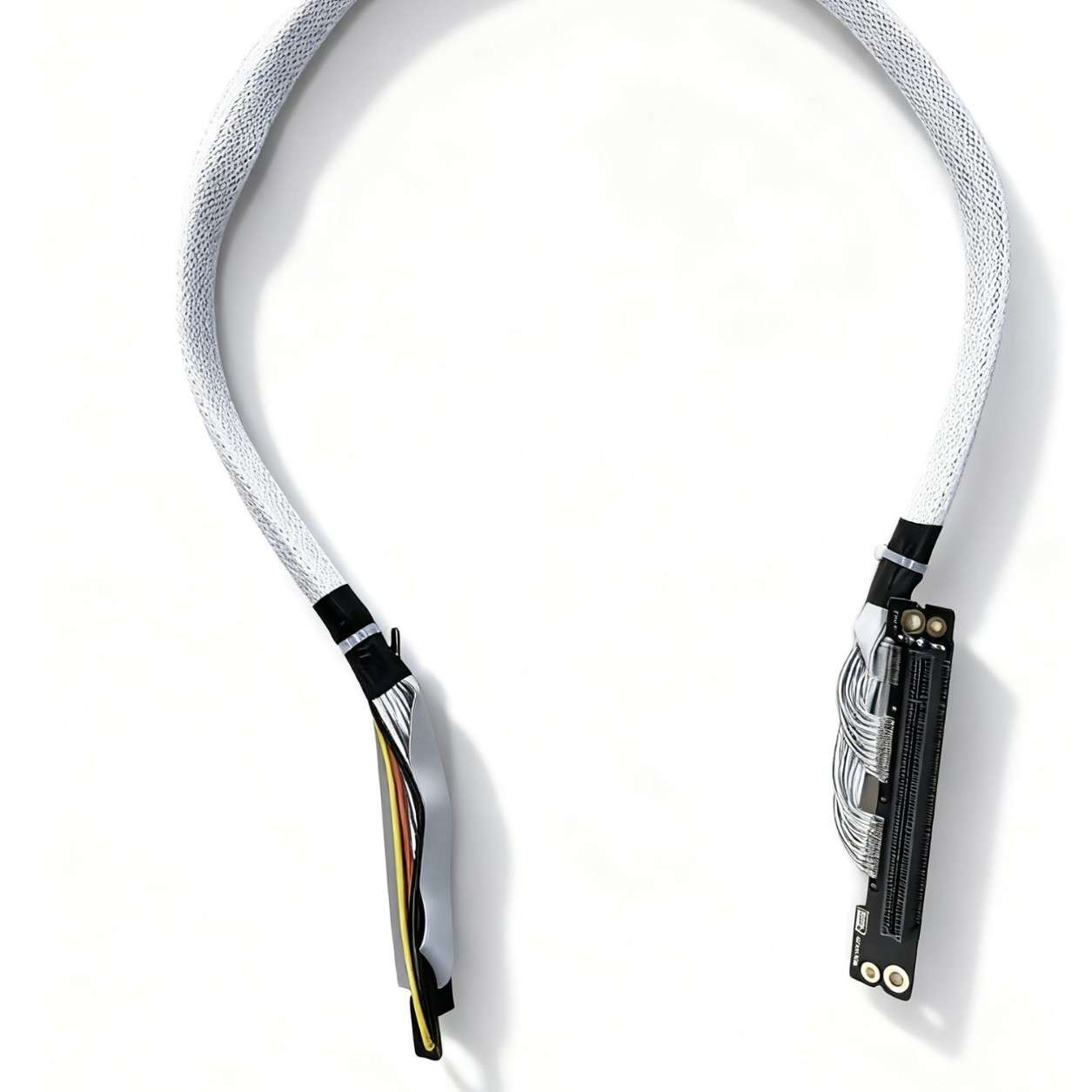 PCIE4.0.显卡延长线 X16 高速线 90度/180度，可自定接线方式长度