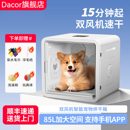 DACOR宠物智能烘干机猫咪全自动狗烘干箱静音家用猫吹毛洗澡神器