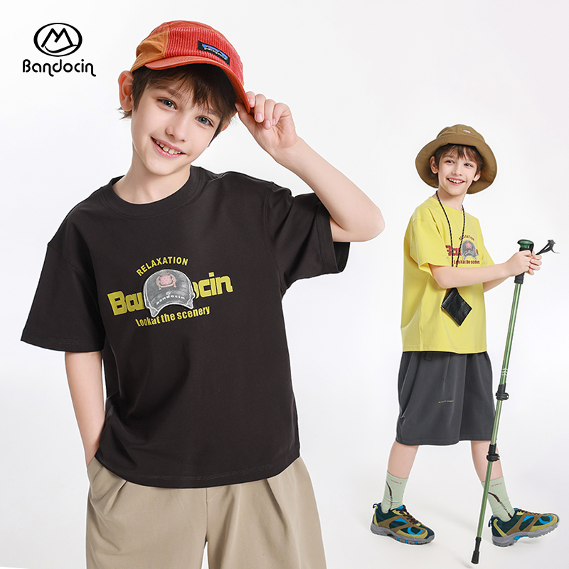 半度闲男童短袖t恤纯棉透气夏装