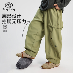 半度闲男童裤子冬装2025新款儿童工装长裤秋冬男孩户外保暖休闲裤