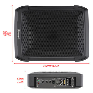 超薄低音炮车载10寸汽车低音炮座位下纯低音喇叭12V功放线控7*13