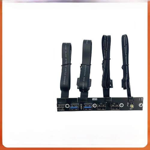 电脑机箱USB前置IO面板2口USB3.0+2口USB2.0+1口typec20G+LED开关