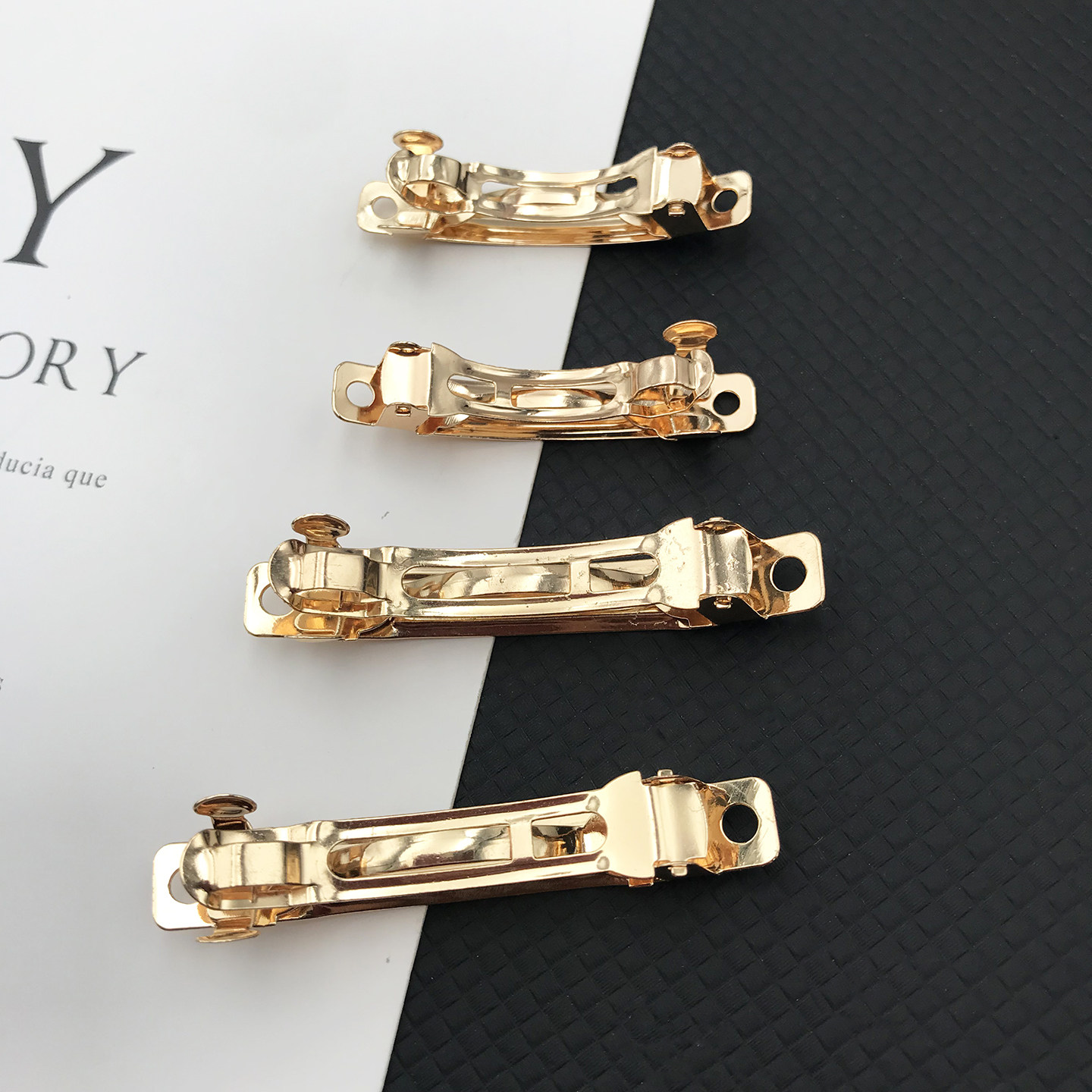 DIY饰品金色弹簧夹三片式双卡弹片夹配件加厚发夹发饰材料马尾夹,饰品/流行首饰/时尚饰品新,其他DIY饰品配件,淘宝优惠券,粉丝福利购,淘宝优惠卷