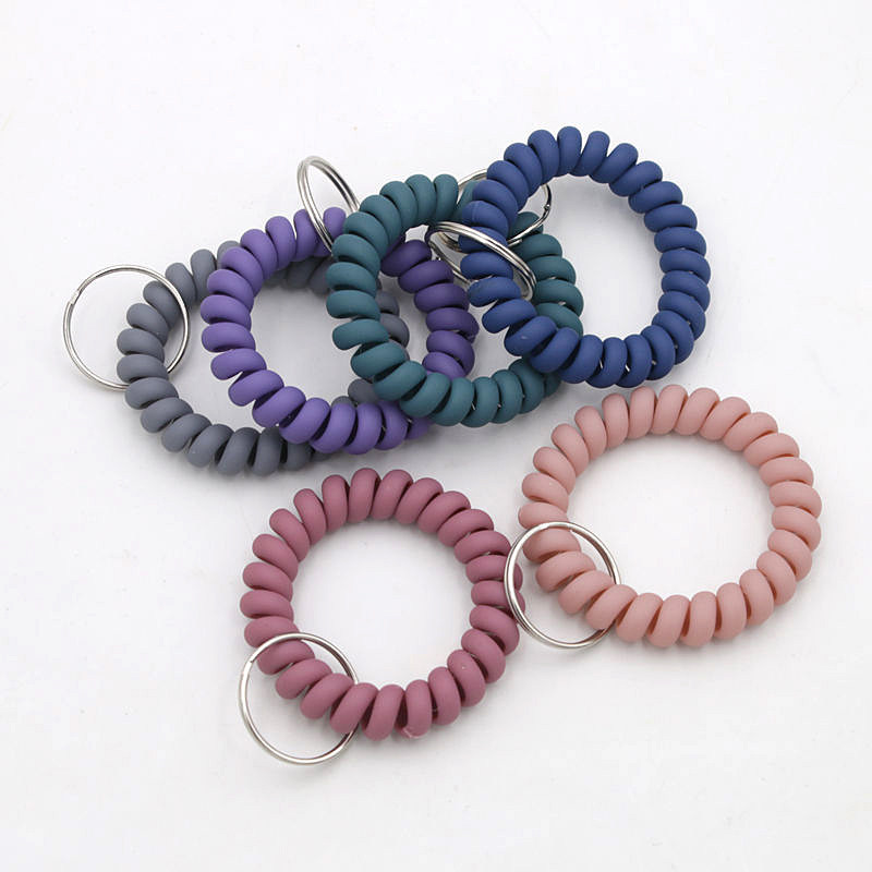 弹簧圈绳磨砂塑胶浴室更衣柜电话线钥匙扣挂牌手环发圈防丢钥匙链,节庆用品/礼品,钥匙扣,淘宝优惠券,粉丝福利购,淘宝优惠卷