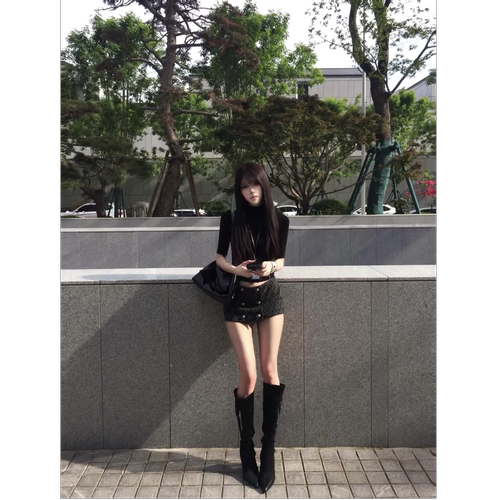 NSCM夏季漂亮出片衣服御姐辣妹风休闲修身显瘦简约上衣设计短裙女