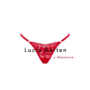 obsessive新年红色内裤 蕾丝低腰性感绑带镂空刺绣