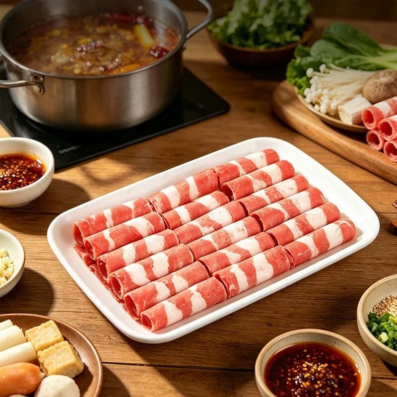[林依轮直播间]聚宝源国产精选原切牛肉卷500g*3袋火锅食材新鲜