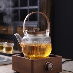 围炉煮茶室内家用玻璃煮茶壶电陶炉煮茶器煮茶炉子养身壶煮茶套装