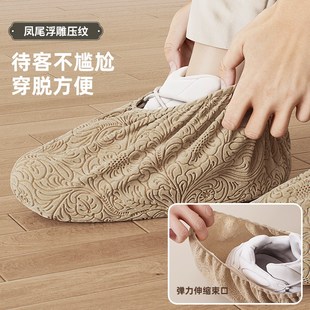 套一次性家用室内无纺布加厚耐磨防尘防滑机房学生成人待客脚套 鞋